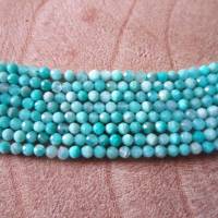Facettierte Amazonit Perlen 3,5 mm AA Qualität ein Strang Bild 2
