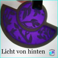 Edelstahl Ohrstecker weiß mit transluzent lila ART 5820 Bild 5