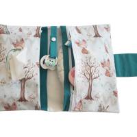 Windeltasche *Indianer Fuchs* Wickeltasche mit Feuchttüchertasche,Reißverschlusstasche,Schnullerband, personaliesierbar Bild 2
