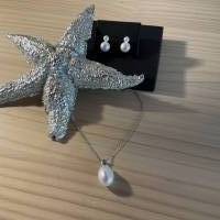 Wunderschöne Echt Silber Halskette mit Süßwasser Perle,Halskette mit Perlen,Perlenschmuck,Brautschmuck,Perlenhalskette, Bild 2
