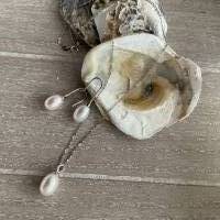 Wunderschöne Echt Silber Halskette mit Süßwasser Perle,Halskette mit Perlen,Perlenschmuck,Brautschmuck,Perlenhalskette, Bild 7