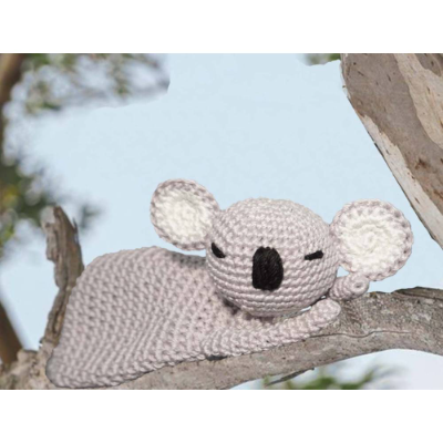 Häkelanleitung für das Schnuffeltuch Koala Bär