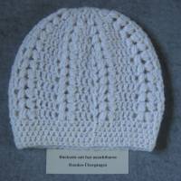 Mütze, kuschelweiche Wolle mit hübschem Muster, Beanie, Häkelmütze Bild 4