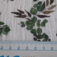 Musselin Double Gauze Gaze  Baumwolle Eukalyptus, Zweige Snoozy Fabrics wollweiß (1m/12,- €) Bild 3