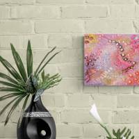 ORIENTAL FRAGRANCE - abstraktes Acrylbild flieder-rosa auf Leinwand 30cmx24cm Bild 2