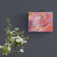 ORIENTAL FRAGRANCE - abstraktes Acrylbild flieder-rosa auf Leinwand 30cmx24cm Bild 3