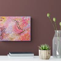 ORIENTAL FRAGRANCE - abstraktes Acrylbild flieder-rosa auf Leinwand 30cmx24cm Bild 4