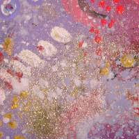 ORIENTAL FRAGRANCE - abstraktes Acrylbild flieder-rosa auf Leinwand 30cmx24cm Bild 6