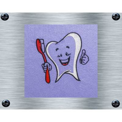 Stickdatei Zahnputzer - 10 x 10 Rahmen - Alltagsstickmotive, Badezimmerstickerei, digitale Stickdatei, Nadelmalerei