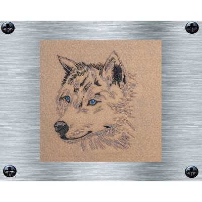 Stickdatei Wolf - 13 x 18 Rahmen - Afrika Tiere, Wüstentiere, Steppentier Stickmotiv, digitale Stickdatei, Nadelmalerei