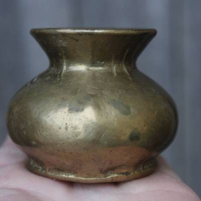 1 von 3 Mini Vase Messing massiv Boho 60er 70er Jahre