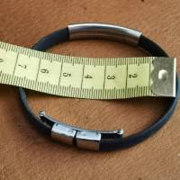 Kautschuk - Armband mit Edelstahlplatte Bild 4