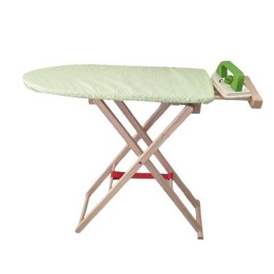 Bügelbrett mit Bügeleisen zum zusammenklappen, grün