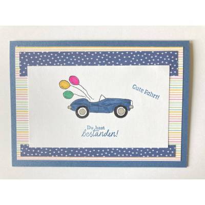 Glückwunschkarten zur bestandenen Führerscheinprüfung Autoführerschein Unikat Handarbeit Stampinup