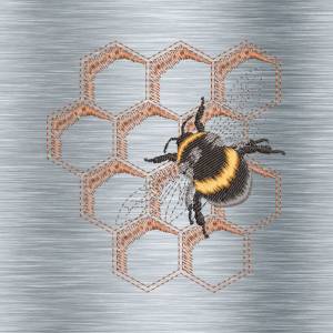Stickdatei Biene 1 - 10 x 10 Rahmen - Insekten Stickerei, Tiere, tierische Stickmotive, Stickkunst, digitale Stickdatei Bild 2