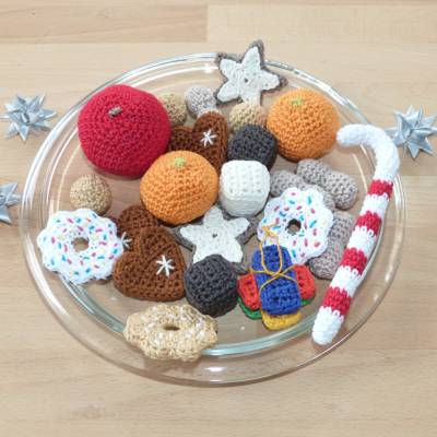 Häkelanleitung Weihnachtsteller 