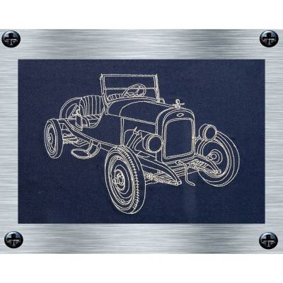 Stickdatei Cheverolet Roadster - 3 Größen ab 13 x 18 cm - Automotive, Oldtimer Stickdatei, digitale Stickdatei