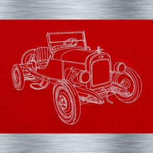Stickdatei Cheverolet Roadster - 3 Größen ab 13 x 18 cm - Automotive, Oldtimer Stickdatei, digitale Stickdatei Bild 4