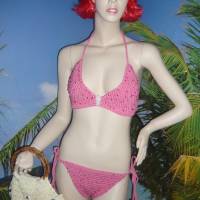 Sommer Hit - handgehäkelter rosa Bikini, Bild 2