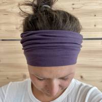 breites Stirnband, elastisches Bandana, Turban Haarband für Damen in blau Bild 2