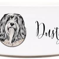 Keramik Futternapf TIBET TERRIER ︎ personalisiert ︎ Hundenapf mit Name Bild 1