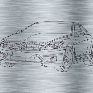 Stickdatei Mercedes CL - 13 x 18 Rahmen - Fahrzeuge, KFZ, fahrbereite Stickmotive, digitale Stickdatei, Nadelmalerei Bild 2