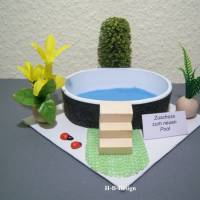 Swimming Pool, Geldgeschenk, Zuschuss zum neuen Pool Wasserbecken, Swimmingpool, Garten, Geschenk, Bild 2
