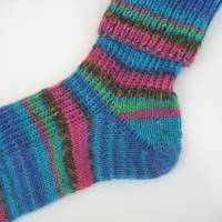 Handgestrickte Socken Damensocken bunte Socken Größe 38/39 Bild 6