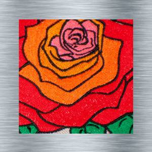 Stickdatei Rose Uni / Bunt - 10 x 10 Rahmen - Botanische Stickmotive, Blumenstickerei, digitale Stickdatei, Nadelmalerei Bild 6