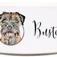 Keramik Futternapf BORDER TERRIER ︎ personalisiert ︎ Hundenapf mit Name Bild 1