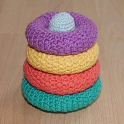 Häkelanleitung Stapelturm, Kleinkindspielzeug, pdf-Datei