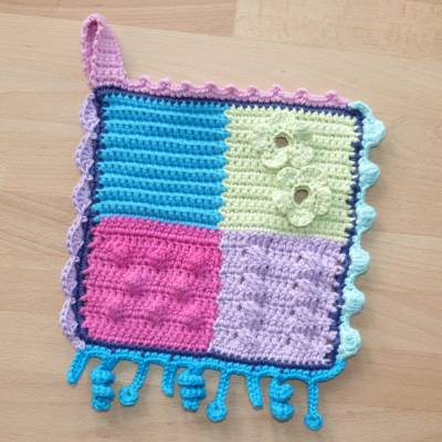 Häkelanleitung Fühltuch, Baby-Spielzeug, Motorik- und Sensorikspielzeug, pdf-Datei