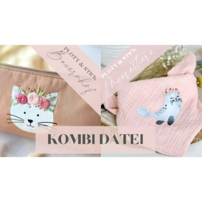 Plott & Stick Kombi Datei Bauernhof & Meerestiere