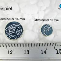 Edelstahl Ohrstecker 12 mm yin-yang lila metallic  ART 5845 Bild 5
