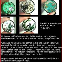 Plug, Edelstahl, Harz, Perlen, handmade,Bubbles, bis 50mm Bild 7