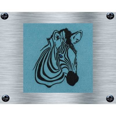 Stickdatei Zebrakopf 13 x 18 Rahmen - Afrika Tiere, Wüstentiere, Steppentier Stickmotiv, digitale Stickdatei, Nadelmaler