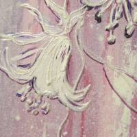 MAGICAL LILIES  -  Mixed-Media Blumenbild auf Leinwand mit Glitter Bild 8
