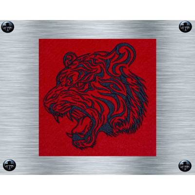 Stickdatei Tigerkopf - 14 x 14 Rahmen - Afrika Tiere, Wüstentiere, Steppentier Stickmotiv, digitale Stickdatei, Nadelmal