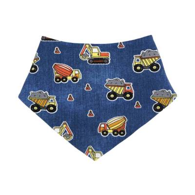 Tuch Babytuch Halstuch Dreieckstuch Wendehalstuch Sabberlatz Jungen "Große Baustelle" Geschenk Geburt