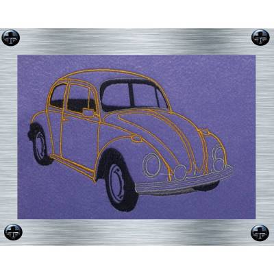 Stickdatei Käfer Teilbunt- 13 x 18 Rahmen - Fahrzeuge, KFZ, fahrbereite Stickmotive, digitale Stickdatei, Nadelmalere