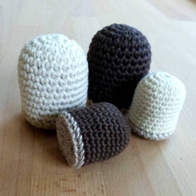 Häkelanleitung Schokoküsse in 2 Größen für Kinderküche und Kaufladen, pdf-Datei