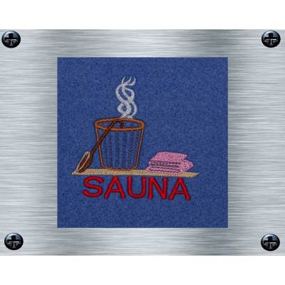 Stickdatei Sauna pur - 10 x 10 Rahmen - Wellness Stickmotive, Saunastickerei, digitale Stickdatei, Nadelmalerei