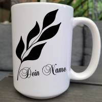Personalisierte Tasse mit Name - Große Kaffeetasse 430ml, Kaffeepott, Geschenk Frau, stilvoll, elegant, einzigartig Bild 1