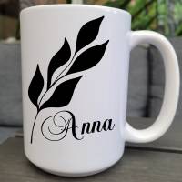 Personalisierte Tasse mit Name - Große Kaffeetasse 430ml, Kaffeepott, Geschenk Frau, stilvoll, elegant, einzigartig Bild 2