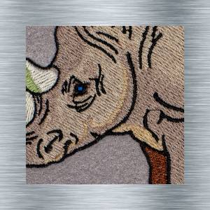 Stickdatei Nashorn bunt + uni - 13 x 18 Rahmen - Afrika Tiere, Wüstentiere, Steppentier Stickmotiv, digitale Stickdatei Bild 3