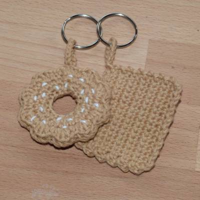 Häkelanleitung Schlüsselanhänger Kekse, Taschenbaumler, pdf-Datei