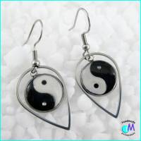 Edelstahl Ohrhänger yin-yang-tropfen-gegengleich  ART 5865 Bild 1