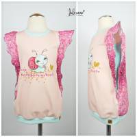 Sommer Shirt - Tunika "Birdee" mit coolen Flügelärmeln Kita Kindergarten Schnecke Bild 1