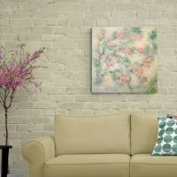 DREAMY WILDROSES  - romantisches Blumenbild mit Glitter im Shabby-Chic-Look 60cmx60cm Bild 2