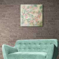 DREAMY WILDROSES  - romantisches Blumenbild mit Glitter im Shabby-Chic-Look 60cmx60cm Bild 3
